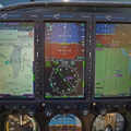 my da40 aspen cockpit on the ground at oshkosh